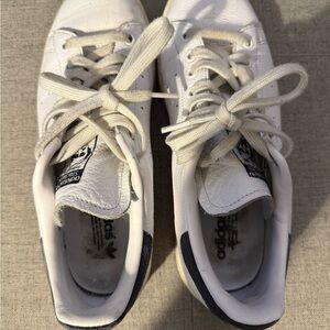 Adidas Stan Smith White and Navy Sneakers